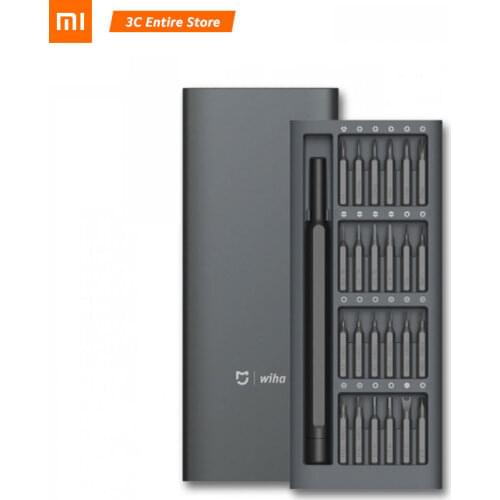 Original Global Version Xiaomi Mijia Wiha Daily Use Kit 24 Precision Magnetic Bits Alluminum Box DIY Screw Driver Smart Home Set