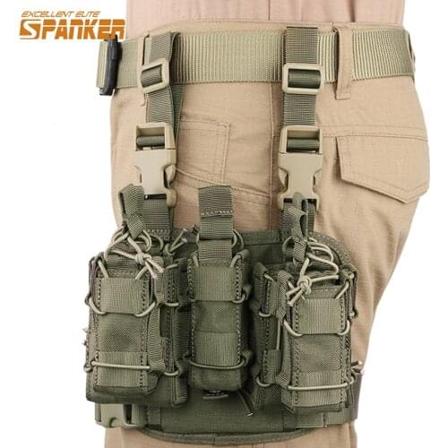 EXCELLENT ELITE SPANKER Combination Clip Bag Leg Holsters Magezine Pouch Tactical MOLLE Leg Holsters Suit Hunting Equipment