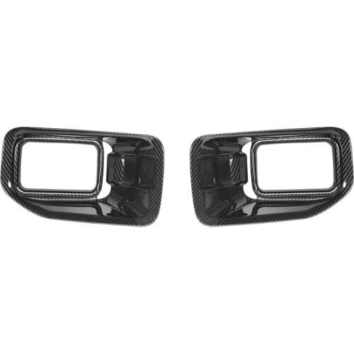 Carbon Fiber Front Fog Light Lamp Decor Cover Trim Bezels for Ford F150 2015-2019