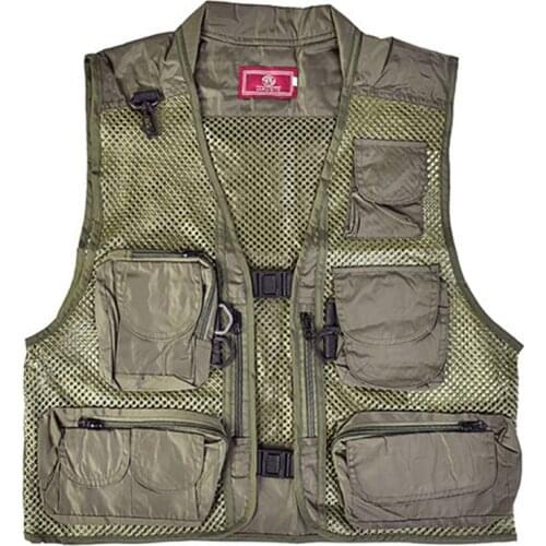 Fishing vests Quick Dry Multifunctional Polyester Fishing Clothing Multi-Pocket Waistcoat Hunt Hike Fisherman Clothes new