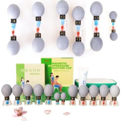 Neck Massage Acupressure Cupping Set Biomagnetic Therapy Massage Tool for Pain Relief Vacuum Haci Magnetic Therapy Cupping