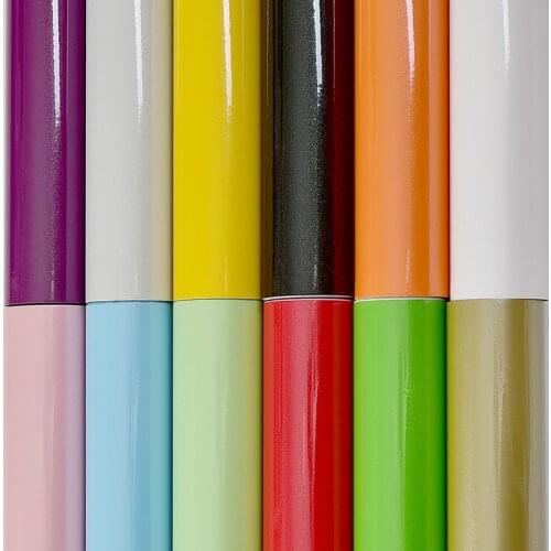 Cabinet Wardrobe Door Desk Furniture Renovation Sticker Pure Color Kitchen Oil Proof Bathroom Waterproof Self-adhesive Wallpaper