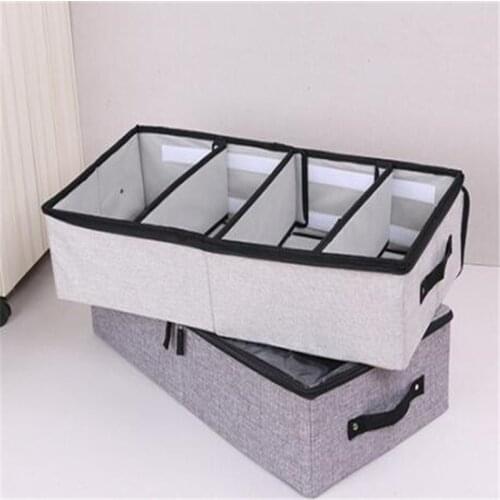 Useful Hot Foldable Storage Box For Shoes Wardrobe Closet Organizer Sock Bra Underwear Cotton Storage Bag Under Bed Organizador
