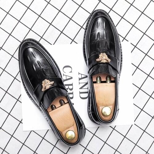 Casual Man Shoes Fashion Shoes Men Wedding Alligator For Mens Leather Casual Man Loafers Mens Italian Moccasins Luxury Dress
