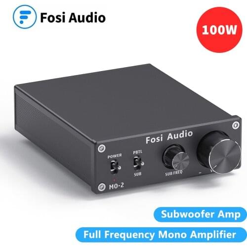 Fosi Audio M02 Subwoofer Amplifier Mono Channel Amp for Home Theater Power Amp 100W TPA3116 Chip Amplificador