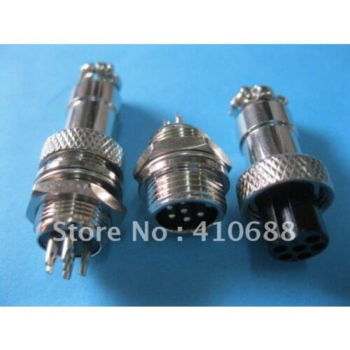 XLR Audio Cable Connector 6 Pin 12mm Chassis Moun 100 Pcs Per Lot High Quality Hot Sale