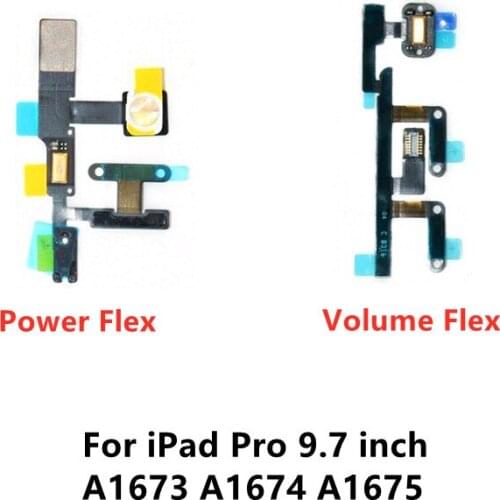 Replacement Parts Power On Off Button Swtich Volume Flashing Light Flex Cable Ribbon For iPad Pro 9.7 inch A1673 A1674 A1675