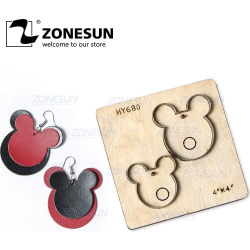 ZONESUN T5 Custom Cut Out Leather Earring Cutting Die Steel Rule Die Leather Tools For Die Cutting Machine Press