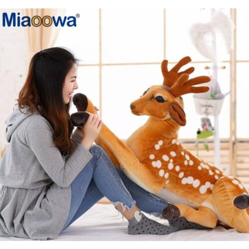 1pc 40cm Kawaii Simulation Deer Animal Plush Toy Soft Stuffed Deer Doll Home Decor high quality Baby For Children