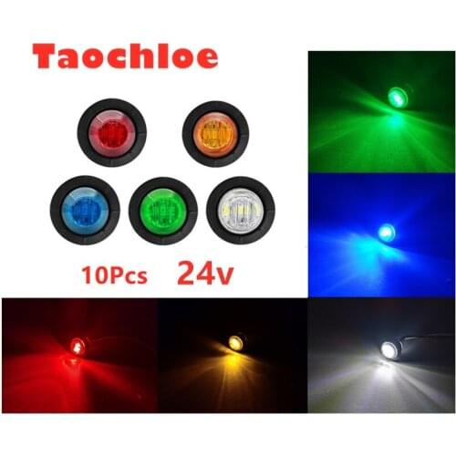 10PCs 12V LED Side Marker Light Auto Trucks Lorry Trailer Bus Tail Brake Lights Car Warning Lamp Turn Signal Indicator Lighting