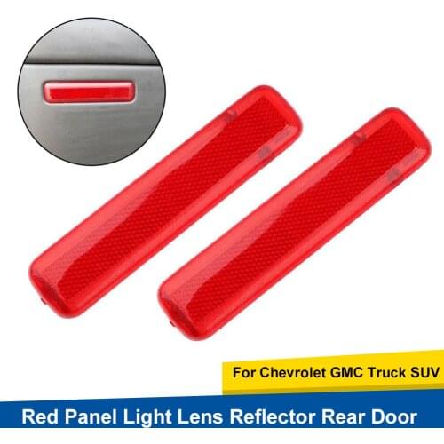 2pcs Car Rear Door Panel Reflector Replacement Rear Left Right Side Door Trim Panel Reflector for Chevrolet GMC Truck SUV