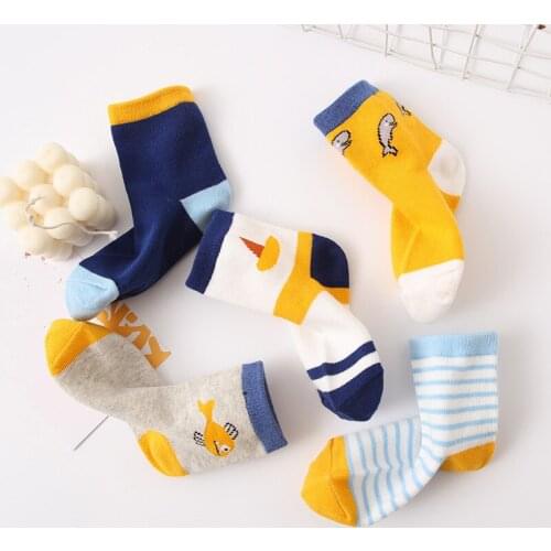 5 Pairs /lot Cute Baby Girls Socks Winter Autumn Cotton Children Socks Infant Boys Toddler Socks Kids Cotton Clothes Accessories