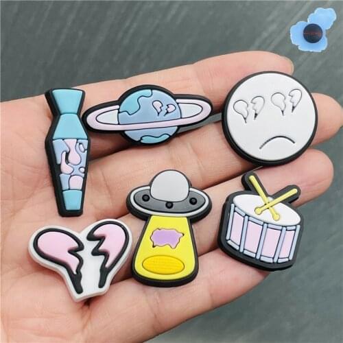 50Pcs Sports Balls Earth UFO Garden flip flop Shoes Charms Accessories PVC Shoe Decoration for Wristbands Croc jibz party Gifts