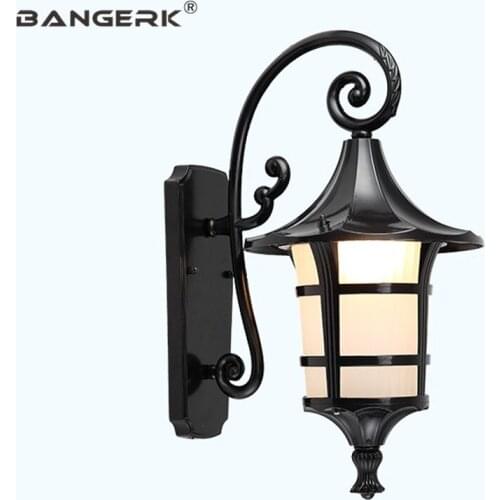 American Vintage Wall Lamp Outdoor Waterproof LED Porch Lights Wall Sconce Aluminum Glass Garden Balcony Aisle Decor Lighting