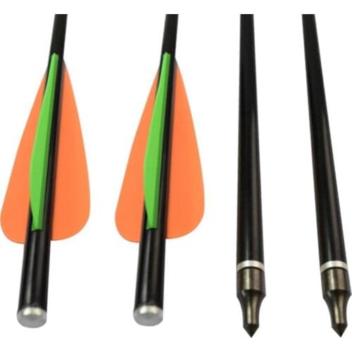 12pcs 14 inch Archery Crossbow Bolts fiberglass Arrow Removable Points Flat Nock for Archery Bow Shooting Outdoor