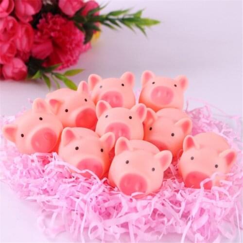 Kawaii Pink Pig Animal Squeeze Toy Baby Bath Toy Bedroom Doorbell Practical Jokes Kids Gift