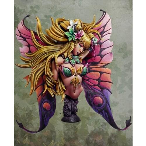 1/9 Scale Unpainted Resin bust Butterfly Elf (base not included) collection bust