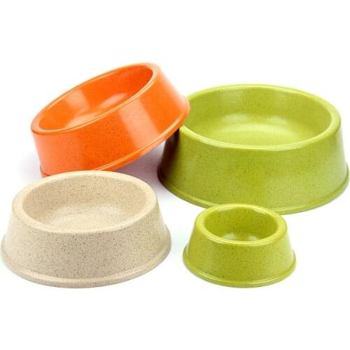 Bamboo Fiber Dogs Food Bowl Creative Non-slip Eco-friendly Durable Cat Feeders Feeding Water Kitten Feeding Bowls Pets Supplies