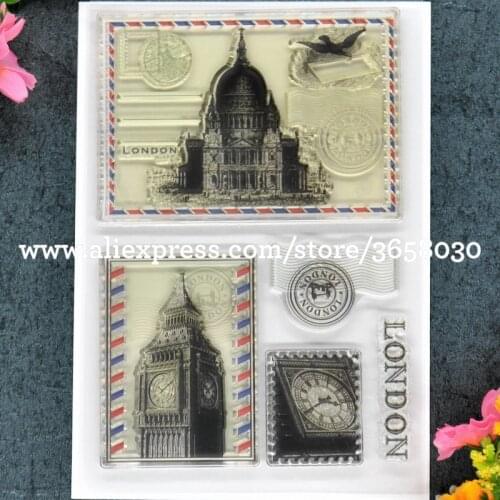 LONDON Stamp Scrapbook DIY photo cards account rubber stamp clear stamp transparent stamp 11x16cm 8101472