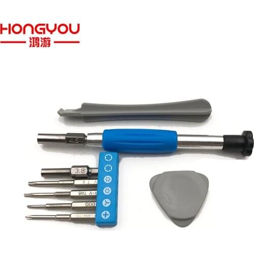 5sets Screwdriver Set 9+n1 Repair Tools Kit 3.8 4.5 T6 T8 Cross three wings ferramentas tool for switch GB GBA SP Ne 3DS XL PSP