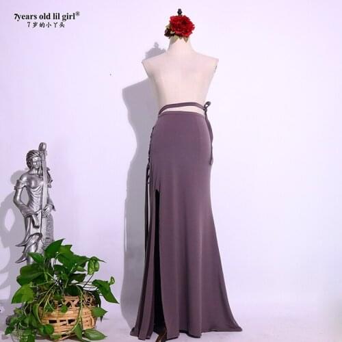 2021 Autumn And Winter New Belly Dance Performance Training Norwegian Hemp Split Hip Wrap Fishtail Skirt NC09