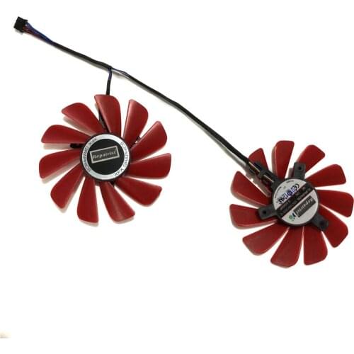 2pcs/set 87mm R9-390 RX570 GPU VGA Cooler Cooling Fan As Replacement For XFX RX 570 RS R9-285/390X/390/280X Video Cards Cooling