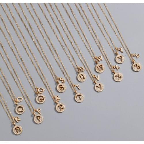 925 Sterling Silver Crystal Letter A-Z Charm Pendant Necklace For Women Clavicle Link Chain Jewelry Accessories dz163