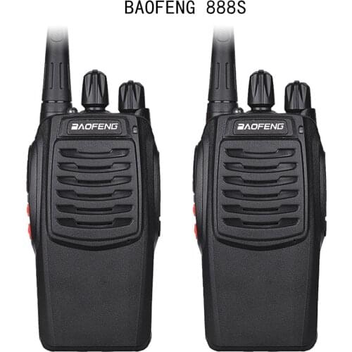2Pcs Baofeng 888S BF-888S Walkie Talkie 5W Handheld Portable Two Way Radio UHF 400-470 MHz 16CH CB FM Ham Radio Transceiver