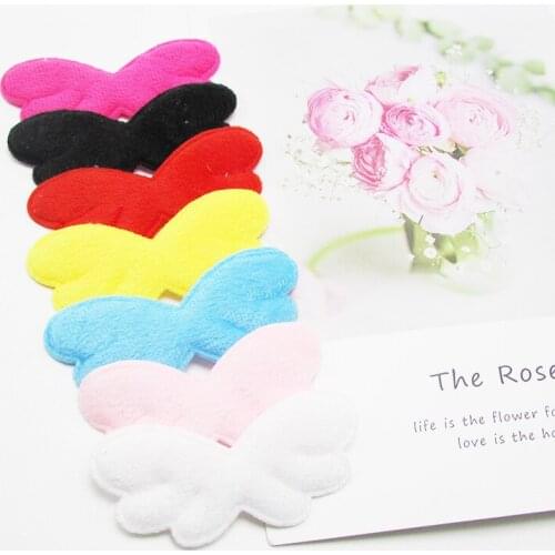 Sew on 8*3.5cm 30pcs/lot Angel wings Appliques for Cloth Decoration Angel wing Hair Accessories free shipping