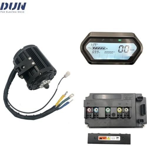 QS138 3KW Peak 8KW Mid Drive Motor N3 Display And VOTOL BLDC Controller EM100 120A For Dirtybike Motorcycle E-Bike Scooter