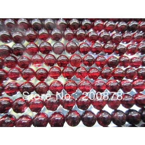 TSB9998 Wholesale Natural Stone round loose beads,6mm Wine Red Garnet beads strand,January Birthstone Aquarius Lucky amulets