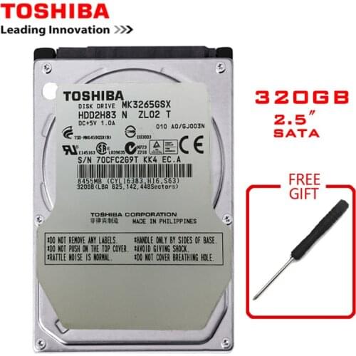 TOSHIBA Brand 320GB 2.5" SATA2 Laptop Notebook Internal 320G HDD Hard Disk Drive 160MB/s 2/8mb 5400-7200RPM disco duro interno