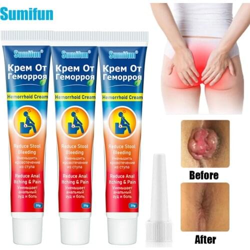 Sumifun 1PC Hemorrhoids Treatment Cream hinese Herbal Extracts Hemorrhoids Internal External Piles Anal Fissure Pain Relief