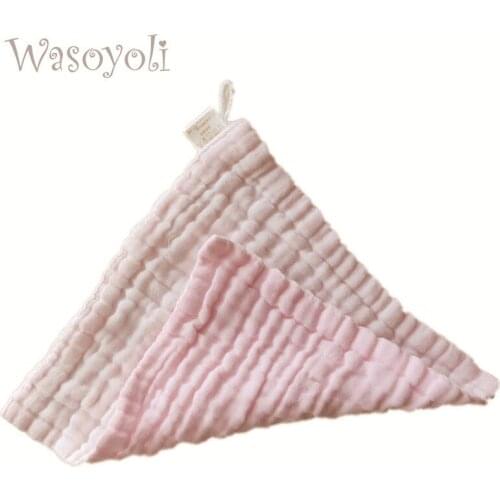1 Piece Wasoyoli Burp Cloths 30*30CM Baby Handkerchief 6 Layers 100% Muslin Cotton Pure Color Soft Infant Kids Towel