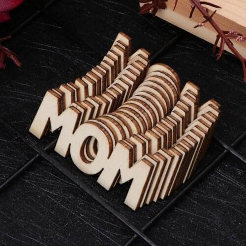 15Pcs Wooden Mom Table Confetti Scatter Vintage Rustic Party Decor Craft Scrapbook Mothers Day Decorations