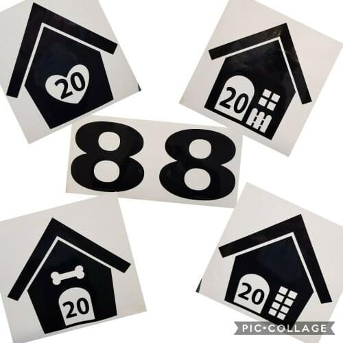 3 X WHEELIE BIN HOUSE NUMBERS STICKERS SELF ADHESIVE STICKY STICKER NUMBER 0-9