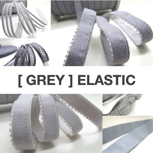 6 Yards GREY Color Decorative Pattern Lingerie Elastic|Headband Elastic|Skinny Elastic|Narrow Stretch Lace|Bra Strap