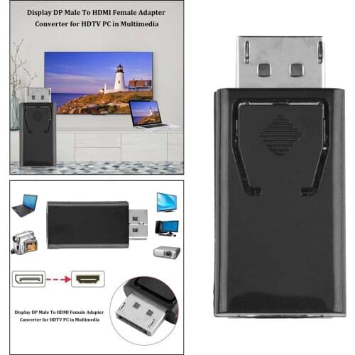 DisplayPort to Adapter, DP to Adapter, Compatible for HP, ThinkPad, NVIDIA, Desktop and More - Black