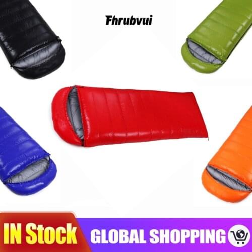 White Goose Down Sleeping Bag Waterproof Camping Travel Small Packing Down Sleeping Bag