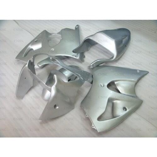 For 636 ZX-6r 2000 - 2002 Body Kits ZX6r 636 2000 Silvery Fairings Ninja ZX-6r 00 Plastic Fairings Unpainted