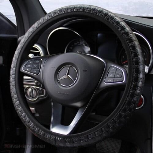 Faux Leather anti slip Steering Wheel Cover Universal Car Steering Wheel Cover 38CM/15'' steering wheel cover car accessories