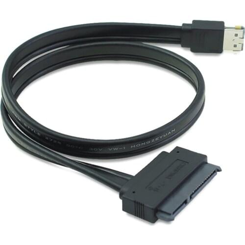 Xiwai Dual Power 12V 5V eSATAp Power ESATA USB 2.0 Combo to SATA 22Pin Cable for 2.5" 3.5" Hard Disk Drive 50cm
