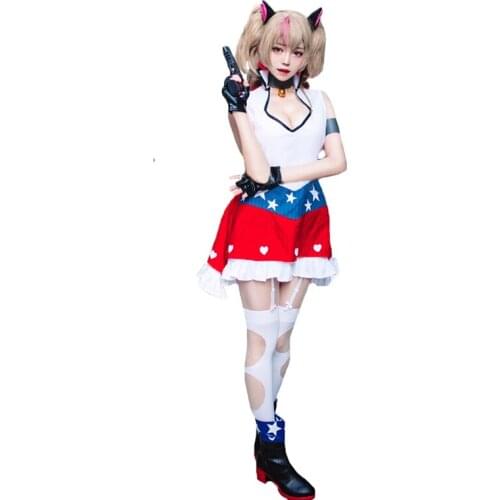 Girls Frontline MK23 Cosplay Costume with ears and tail and gloves Halloween Christmas Costume