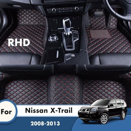 RHD Carpets For Nissan X-Trail T31 2013 2012 2011 2010 2009 2008 Car Floor Mats Artificial Leather Rugs Car Accessories Interior