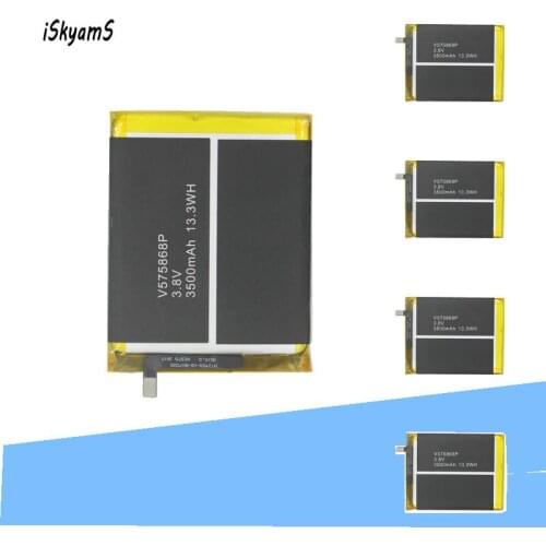 ISkyamS 5pcs 3500mAh V575868P BV7000 Battery For Blackview BV7000 Pro BV7000pro Smart Mobile Phone li-ion Battery