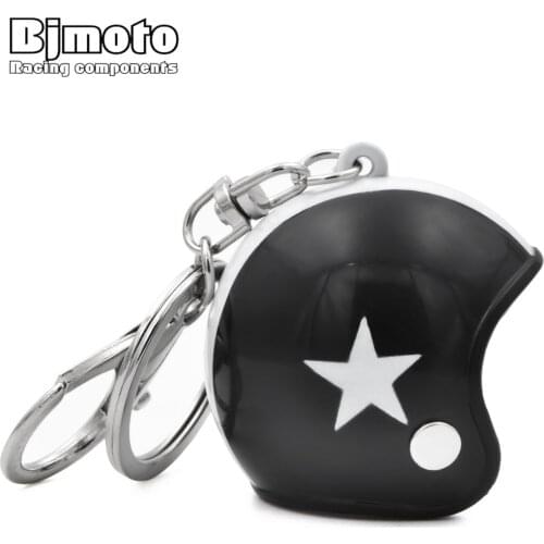 Fashion Motorcycle Helmets Key chain Cute Safety Helmet Knight Key Ring Star Hat Car Keychain for men women kids