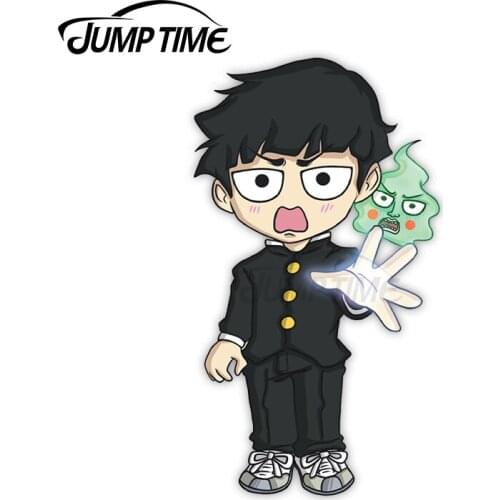 Jump Time 13 x 5.3cm For Mob Psycho 100 Anime Decal Funny Bumper Windows Waterproof Vinyl Car Stickers