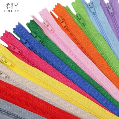 10-30Pcs 20cm Color No.3 Nylon Zippers DIY Sewing Accessories Tools Garment Trousers Sportswear Backpack Zips Slider Strap