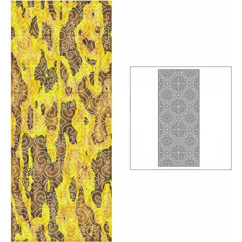 New Slim Spotted Fancy Flowers Background Plate Craft Embossing Mold 2021 Metal Cutting Dies for Scrapbooking Album Card Making