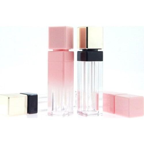 New 1pcs 10ml Square Lip Gloss Tube Refillable Plastic Lipstick Lip Balm Bottles Vials Diy Samples Vials Cosmetics Container